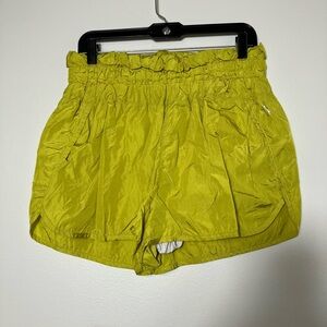 Free People Movement Pull‎ On Shorts Sz XL Lime Green Athletic Casual